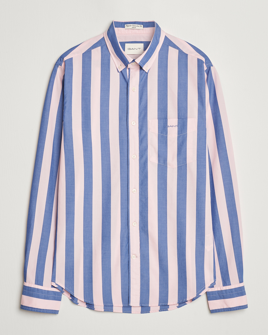 Mies | Kauluspaidat | GANT | Reg Poplin Parasol Stripe Shirt Blushing Pink