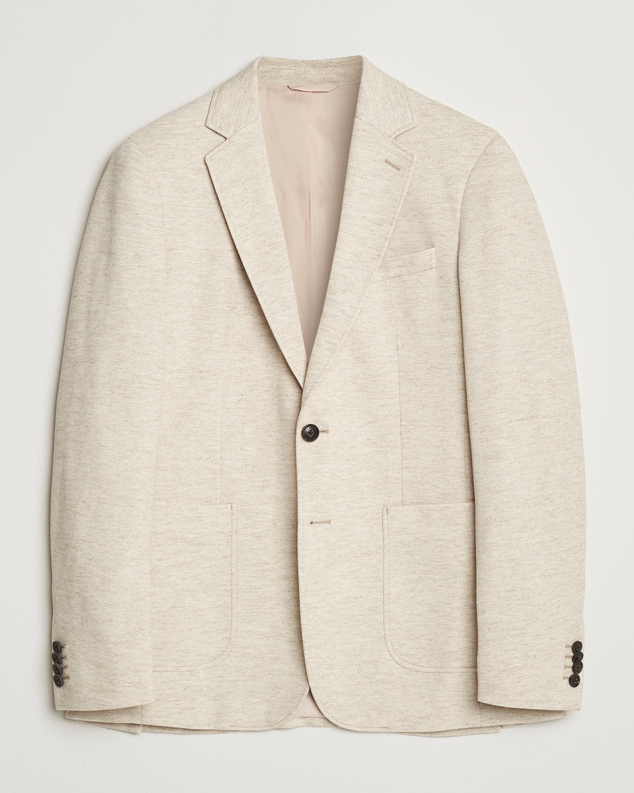 Mies | Pikkutakit | GANT | Slim Cotton/Linen Jersey Blazer Seed Melange