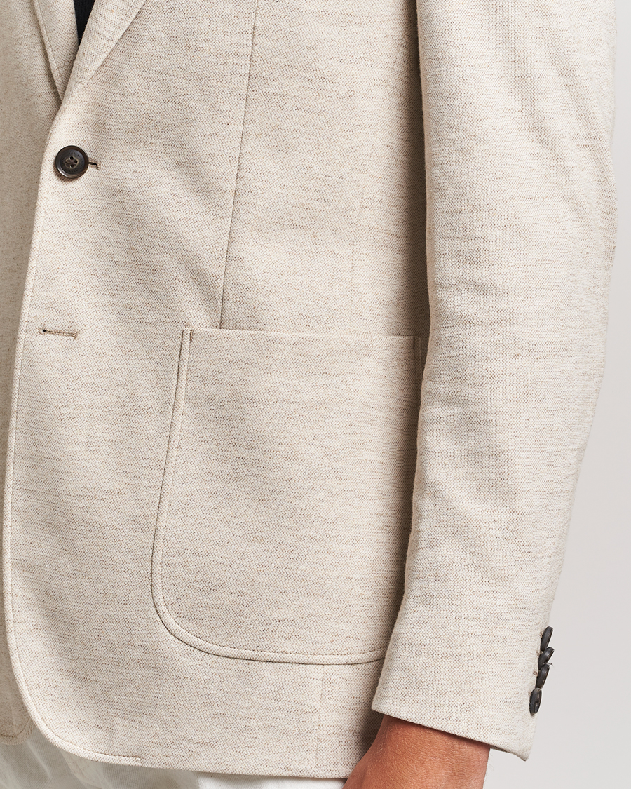 Mies | Pikkutakit | GANT | Slim Cotton/Linen Jersey Blazer Seed Melange