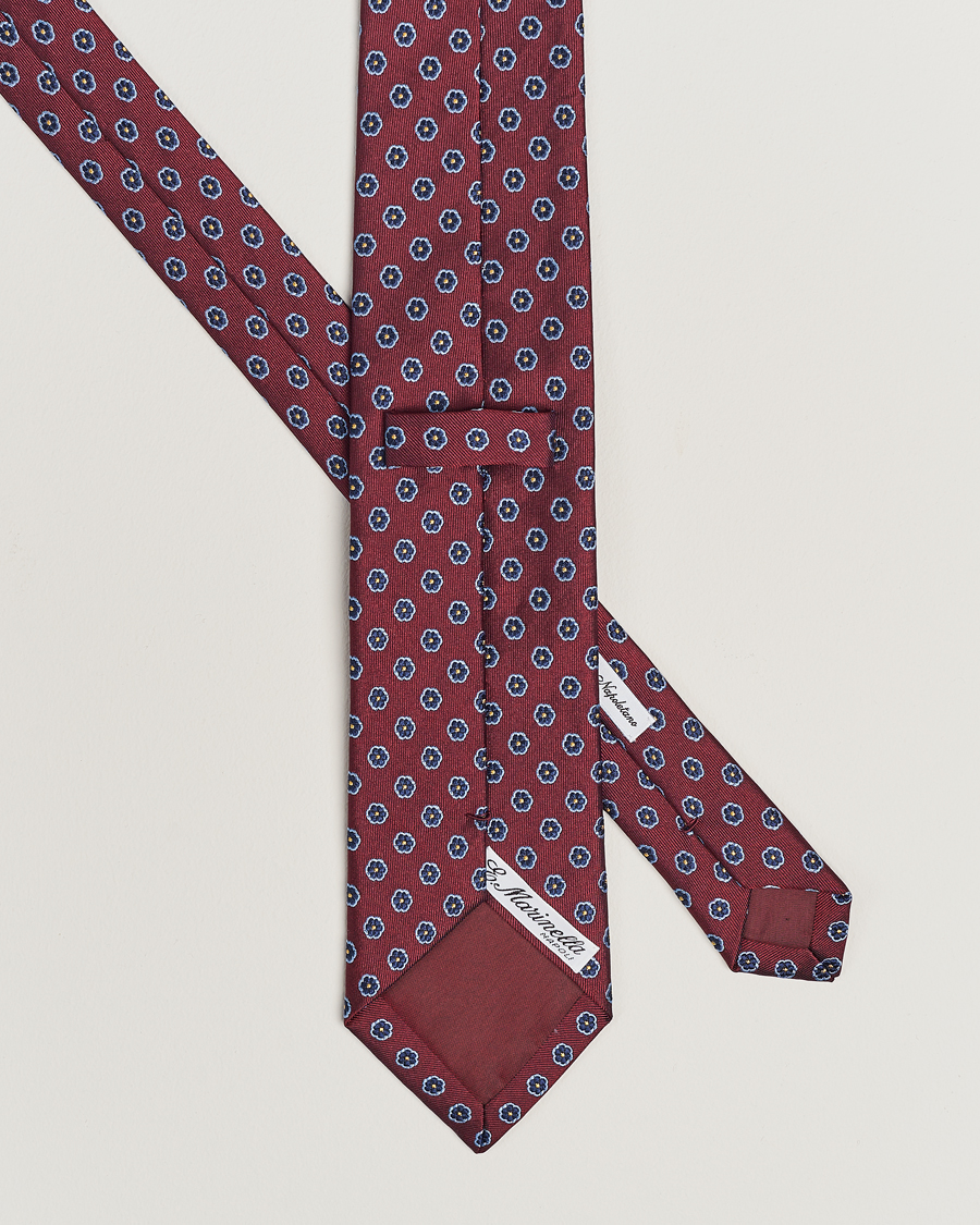 Mies |  | E. Marinella | 3-Fold Jacquard Silk Tie Burgundy