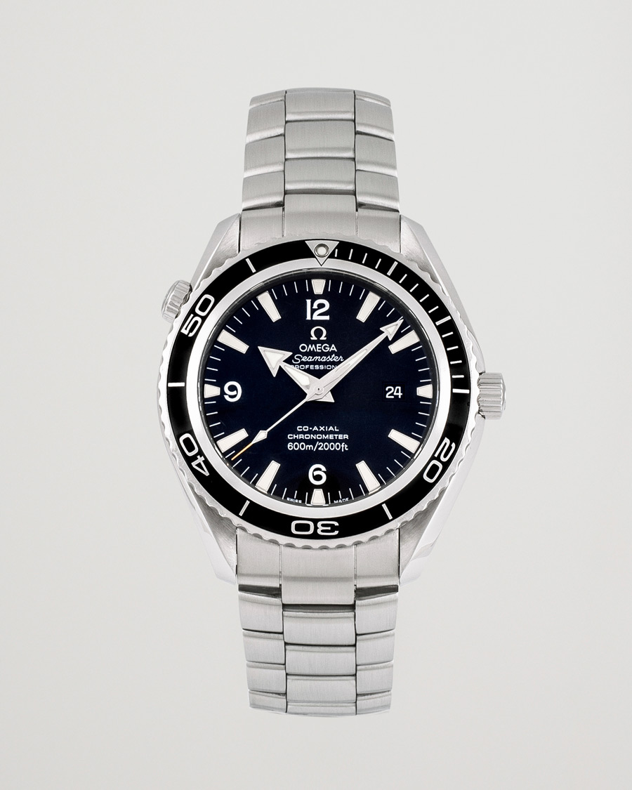 Mies | Omega Pre-Owned Seamaster Planet Ocean 2200.50.00 Steel Black Silver | Omega Pre-Owned | Seamaster Planet Ocean 2200.50.00 Steel Black Silver