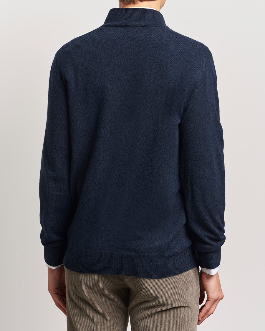 Mies | Puserot | Charles Tyrwhitt | Pure Cashmere Zip Neck Jumper Navy