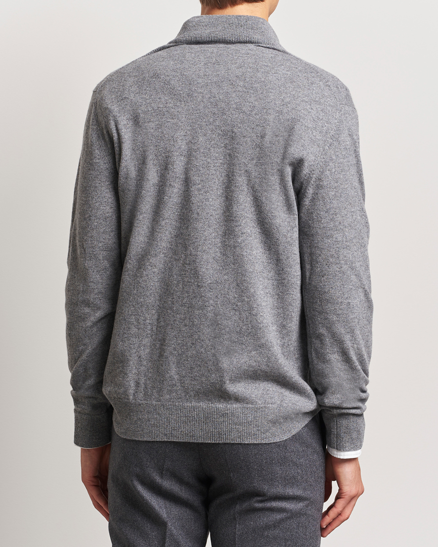Mies | Puserot | Charles Tyrwhitt | Pure Cashmere Zip Neck Jumper Grey