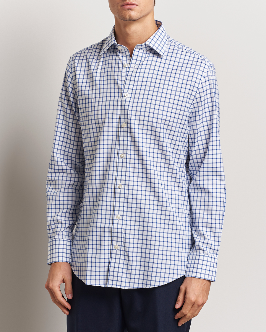 Mies | Kauluspaidat | Charles Tyrwhitt | Slim Fit Non Iron Grid Check Shirt Royal Blue