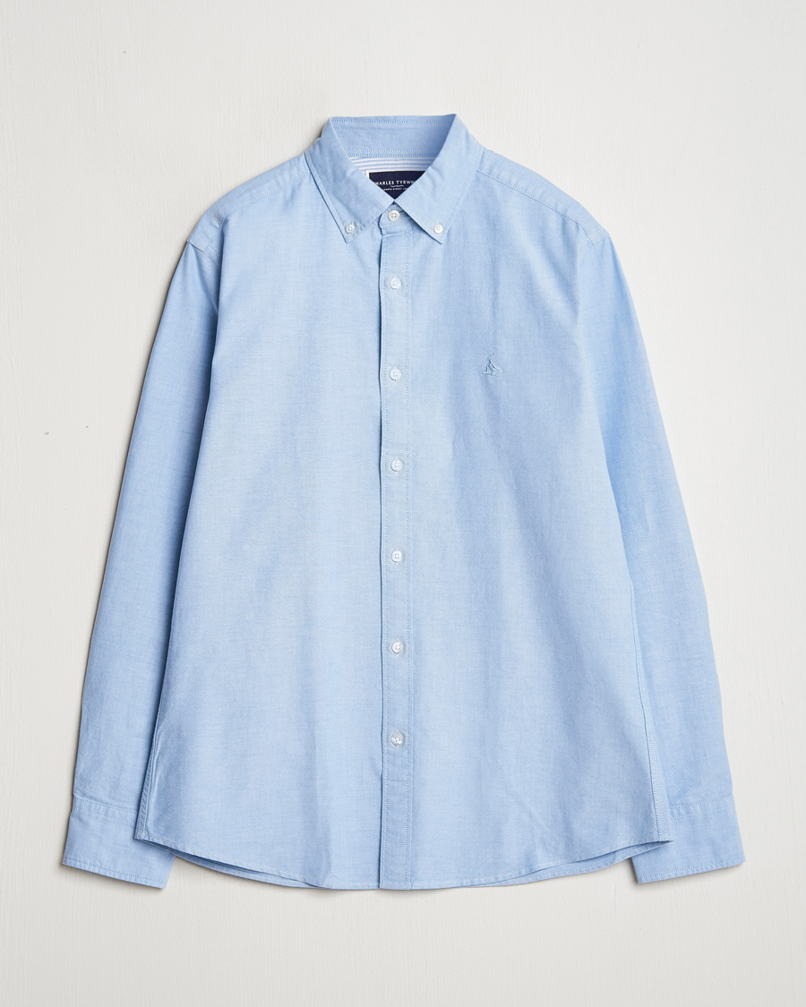 Mies | Kauluspaidat | Charles Tyrwhitt | Button Down Stretch Oxford Shirt Sky Blue