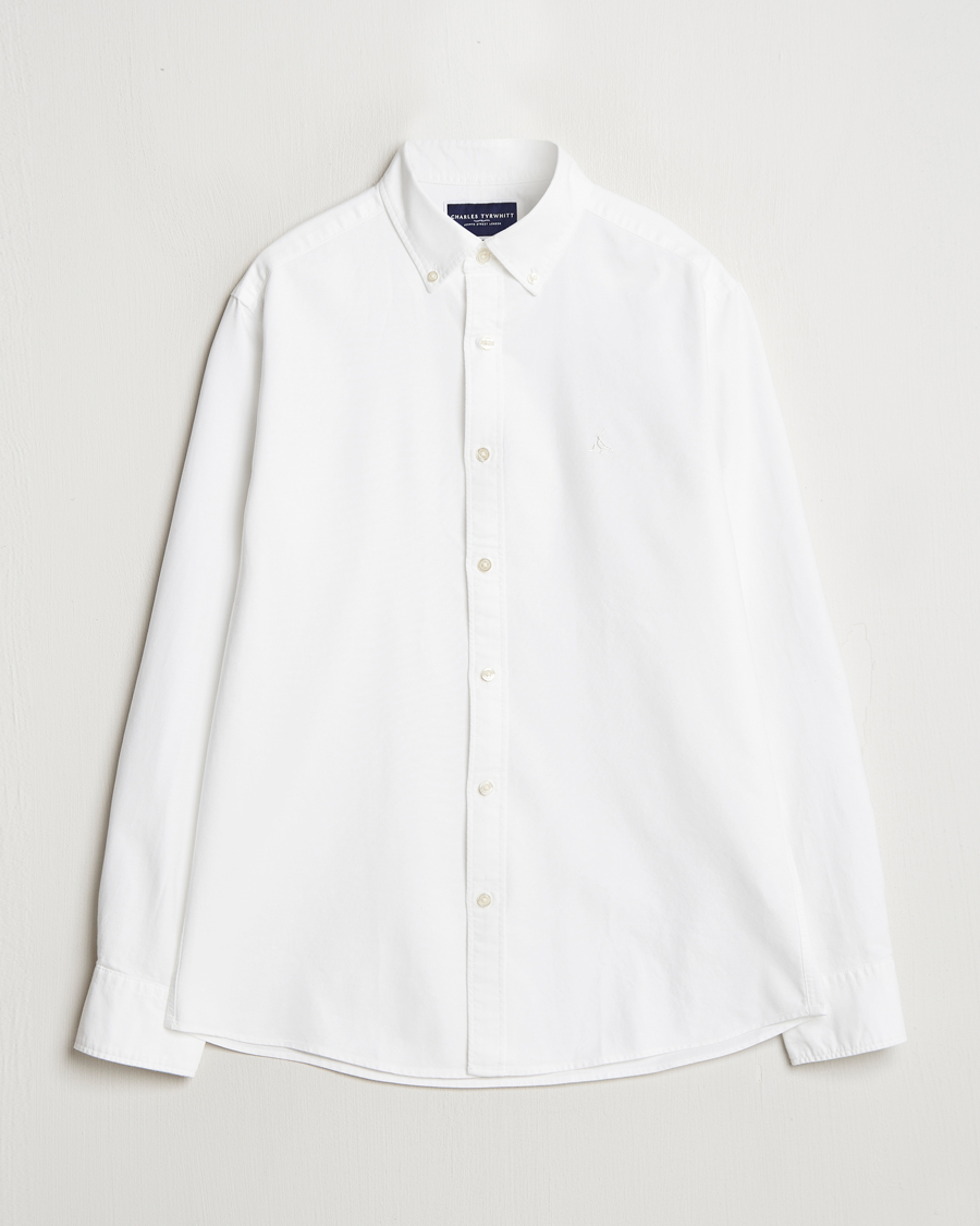 Mies | Kauluspaidat | Charles Tyrwhitt | Button Down Stretch Oxford Shirt White