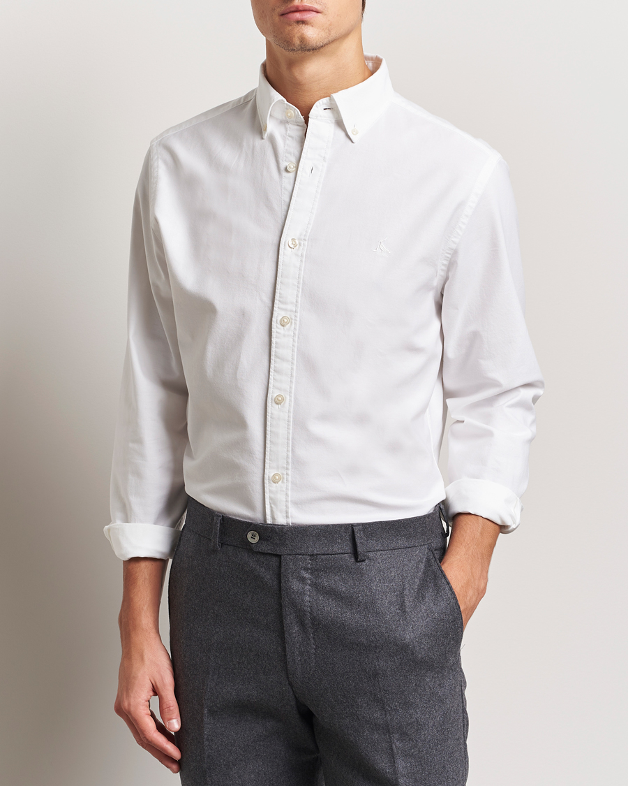 Mies | Kauluspaidat | Charles Tyrwhitt | Button Down Stretch Oxford Shirt White