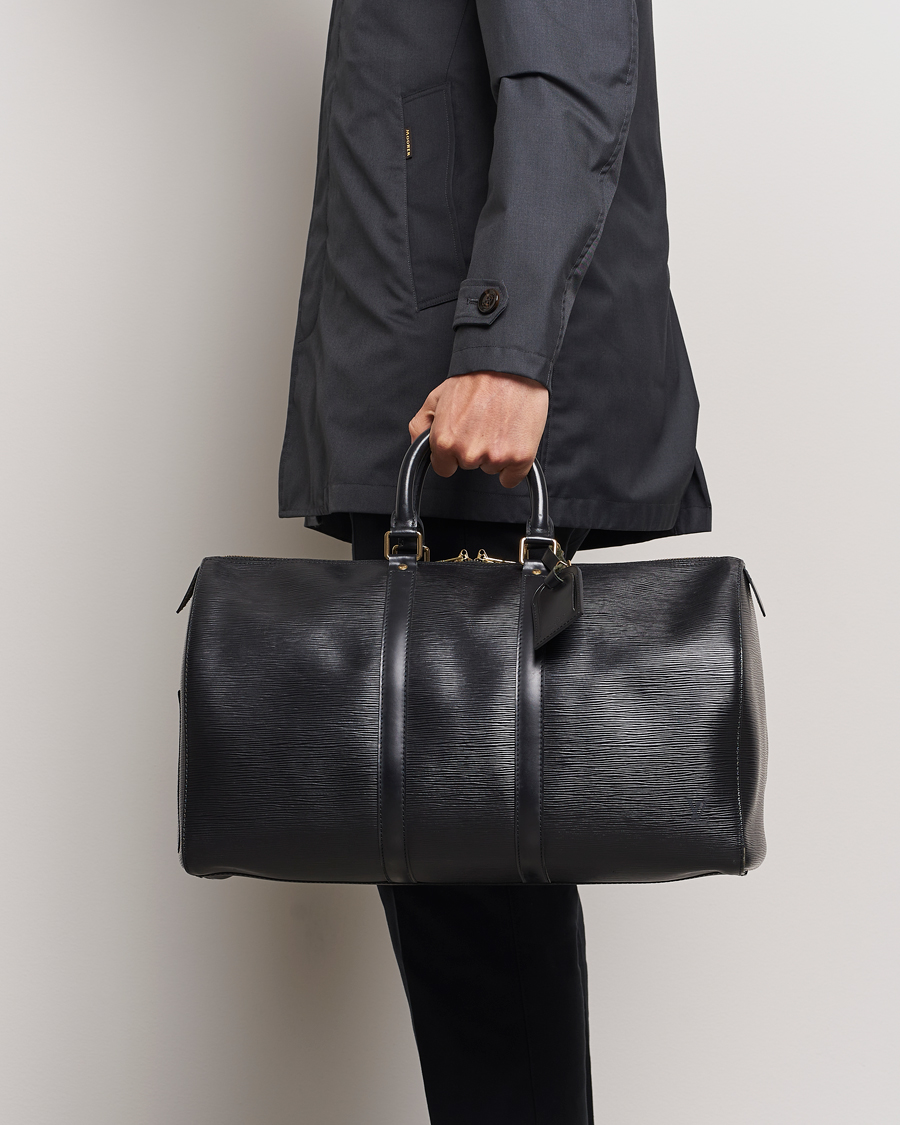 Mies | Louis Vuitton Pre-Owned | Louis Vuitton Pre-Owned | Keepall 50 Epi Leather Travel Bag Black