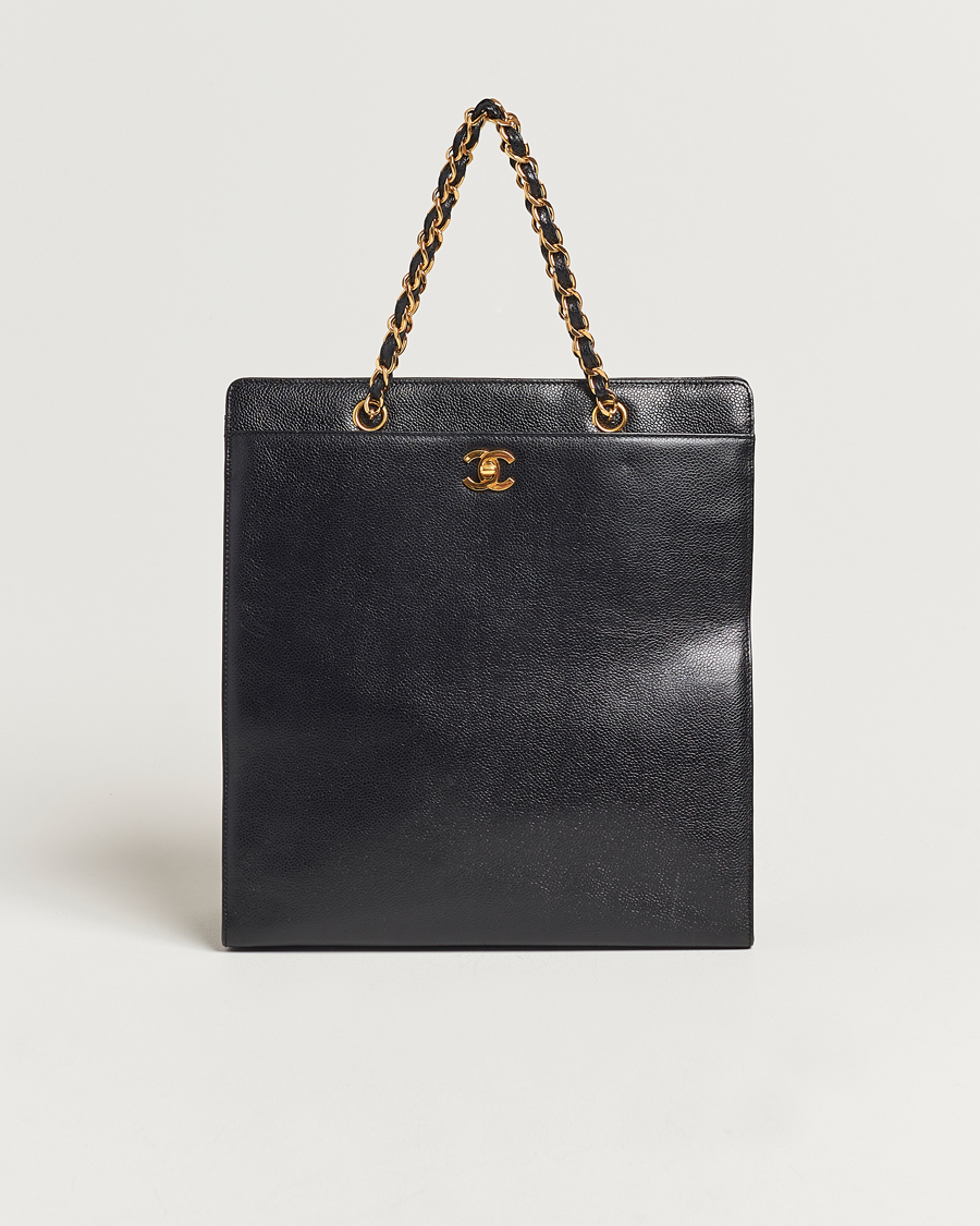 Mies | Chanel Pre-Owned Chain Tote Bag Black | Chanel Pre-Owned | Chain Tote Bag Black