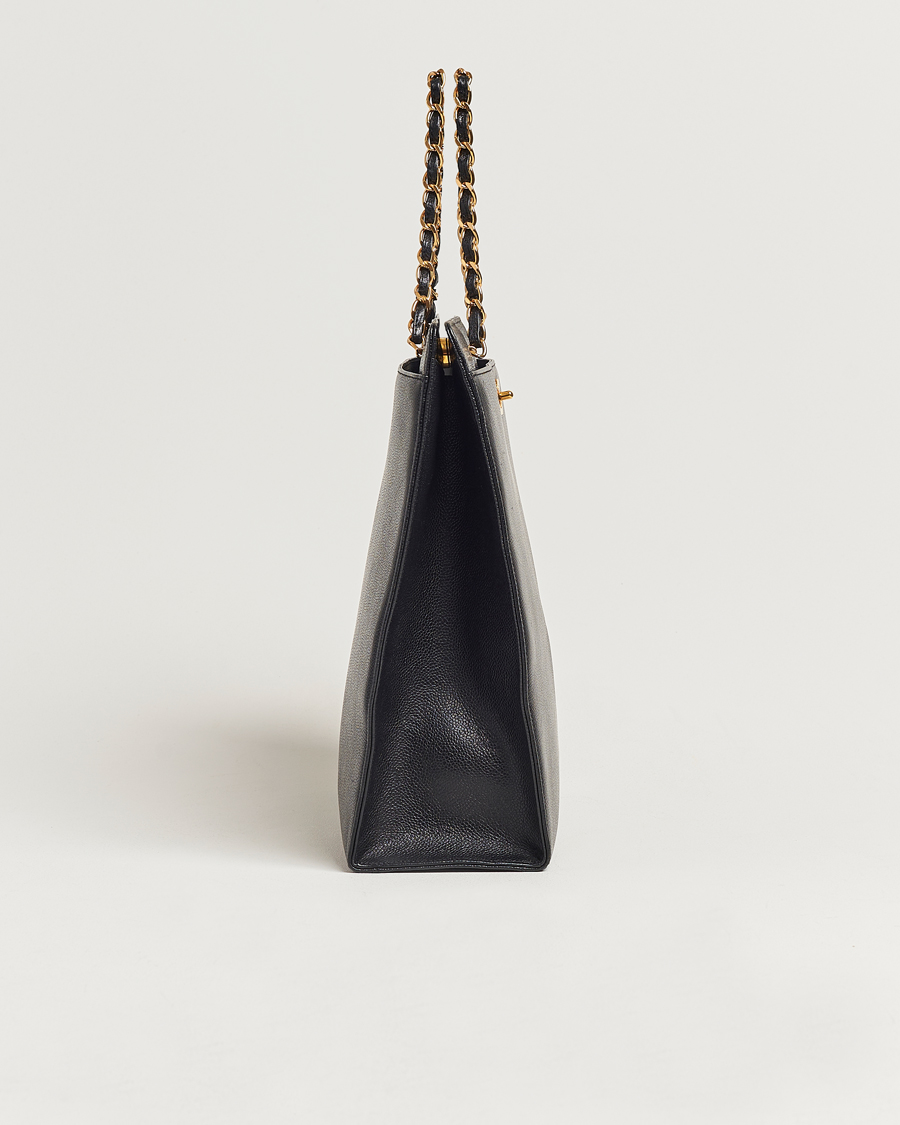 Mies | Chanel Pre-Owned Chain Tote Bag Black | Chanel Pre-Owned | Chain Tote Bag Black