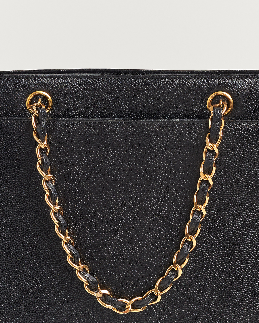 Mies | Chanel Pre-Owned Chain Tote Bag Black | Chanel Pre-Owned | Chain Tote Bag Black