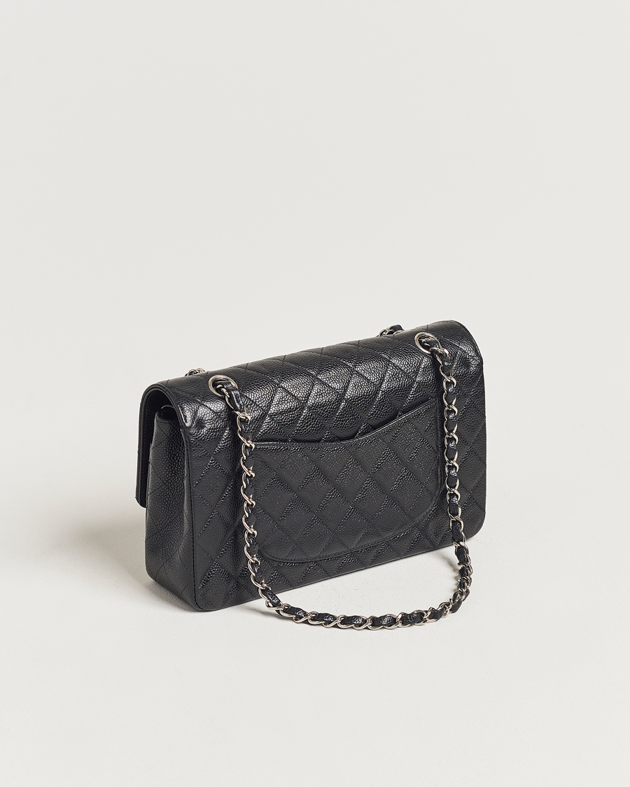 Mies | Uutuudet | Chanel Pre-Owned | Classic Medium Double Flap Bag Caviar Leather Black