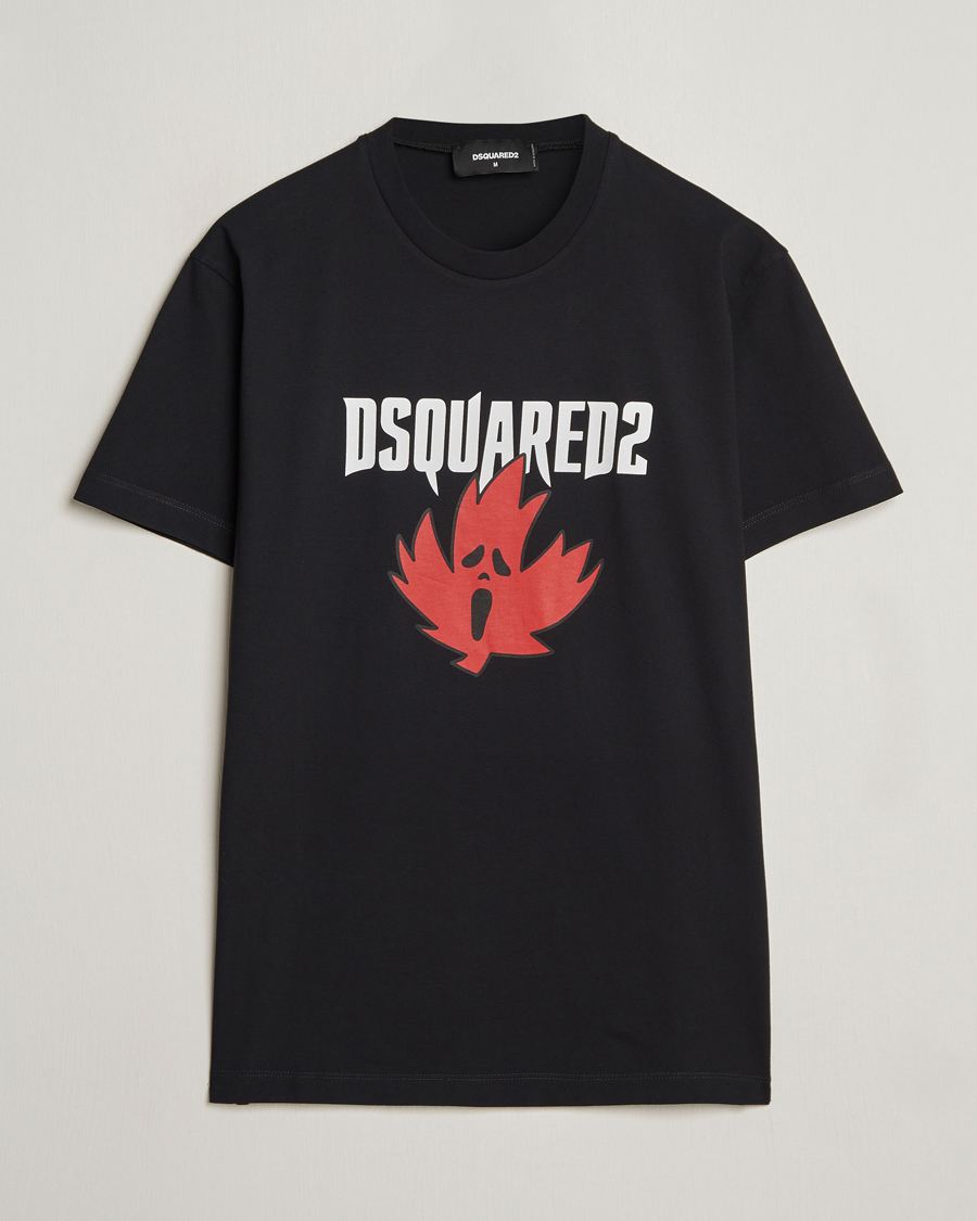 Mies | T-paidat | Dsquared2 | Horror Leaf T-Shirt Black