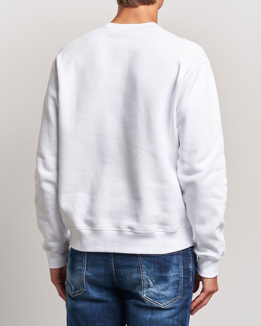 Mies | Puserot | Dsquared2 | Small Leaf Sweatshirt White