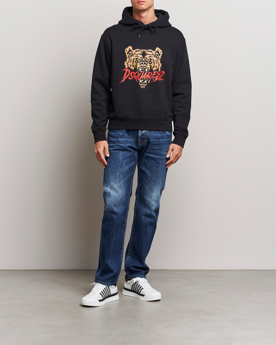 Mies | Puserot | Dsquared2 | Bear Hoodie Black