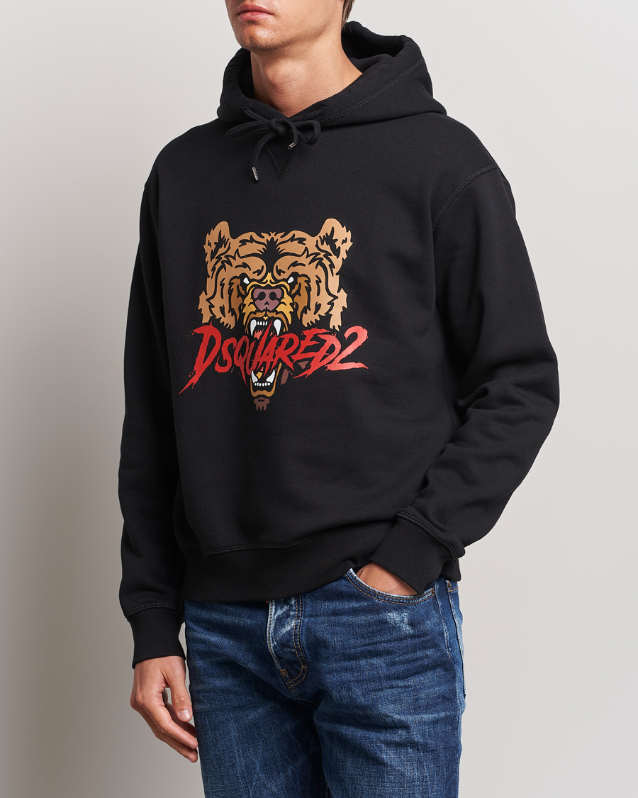 Mies | Puserot | Dsquared2 | Bear Hoodie Black