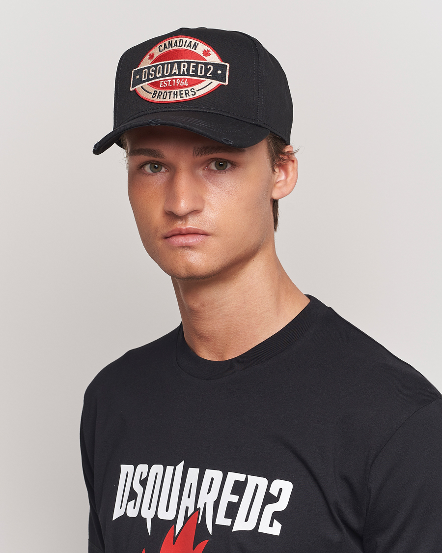 Mies | Dsquared2 Brothers Logo Baseball Cap Black | Dsquared2 | Brothers Logo Baseball Cap Black