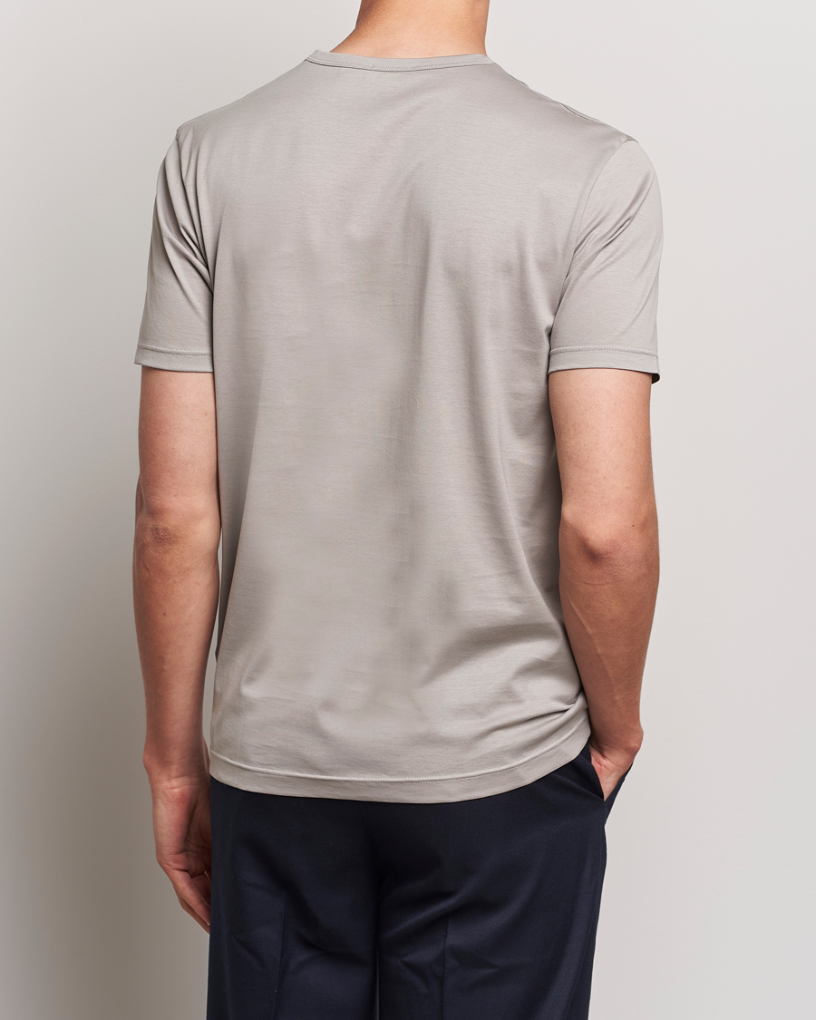 Mies | T-paidat | Sunspel | Crew Neck Q82 Cotton T-Shirt Mid Grey