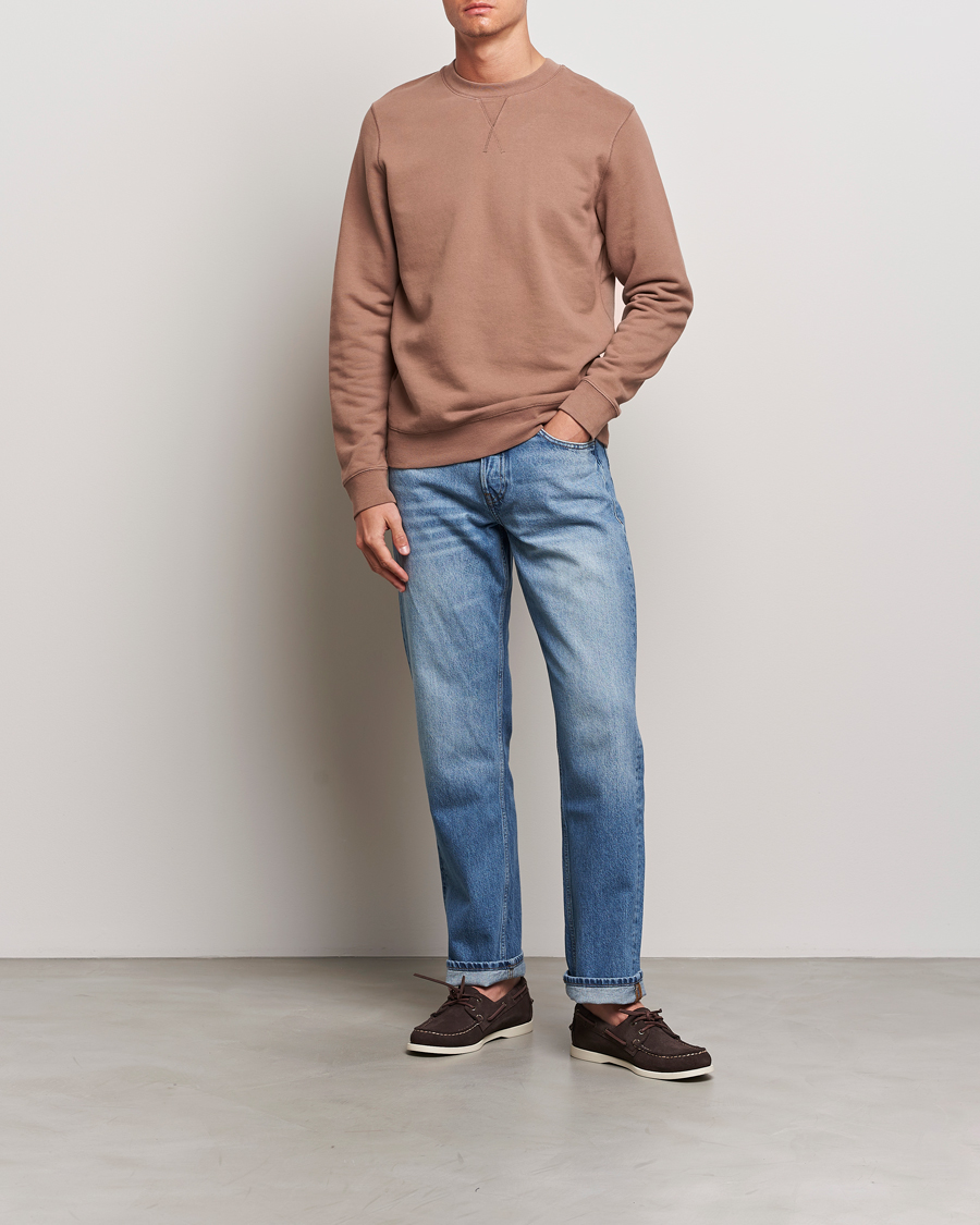 Mies | Puserot | Sunspel | Loopback Sweatshirt Dark Sand