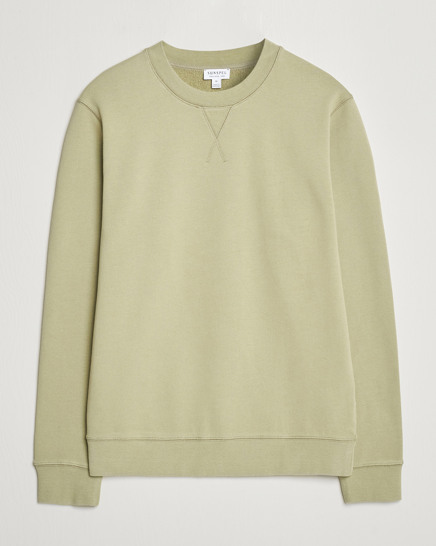 Mies | Puserot | Sunspel | Loopback Sweatshirt Pale Khaki