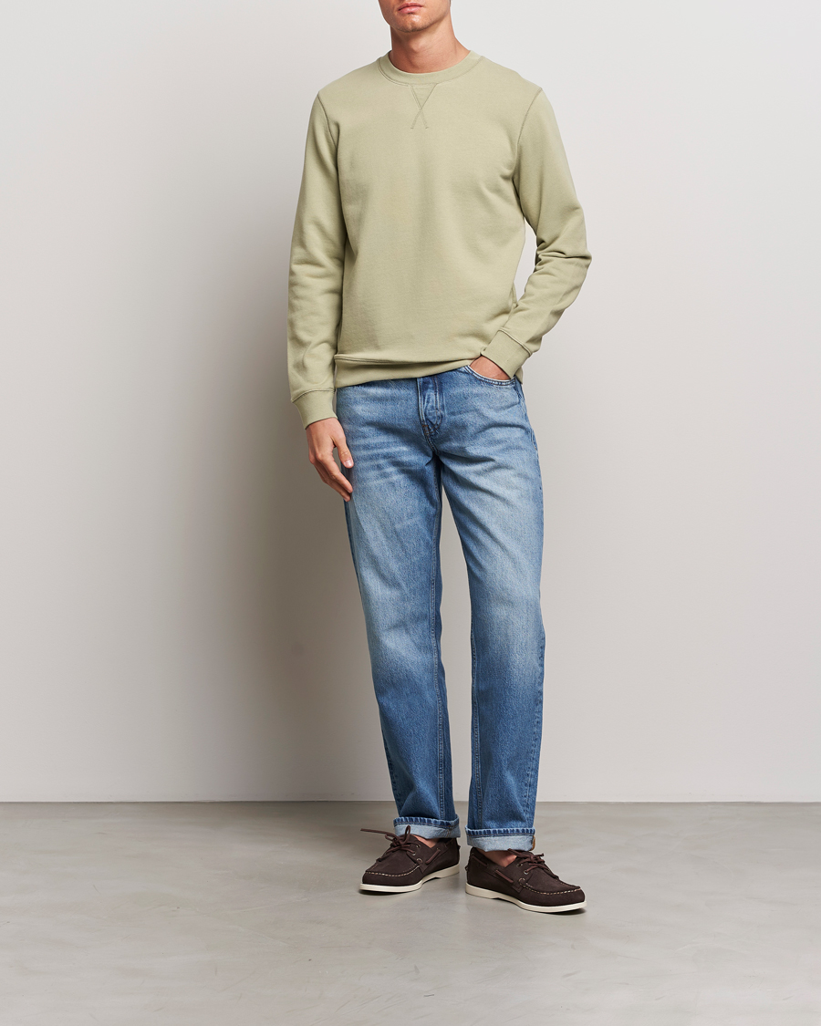 Mies | Puserot | Sunspel | Loopback Sweatshirt Pale Khaki