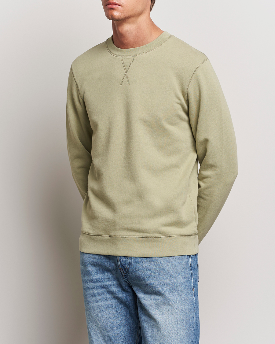 Mies | Puserot | Sunspel | Loopback Sweatshirt Pale Khaki