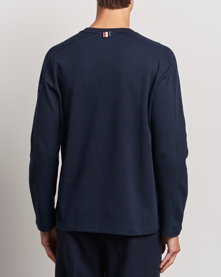 Mies | T-paidat | Thom Browne | Long Sleeve 4-Bar T-Shirt Navy
