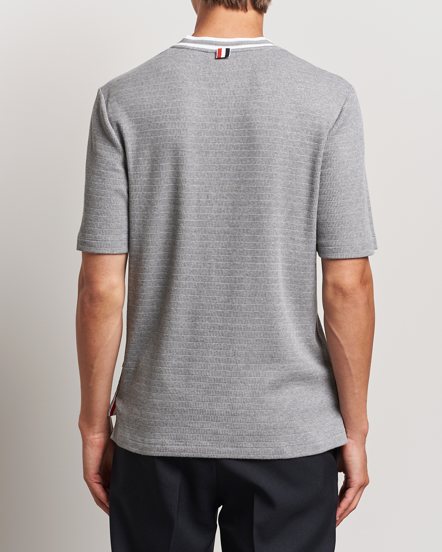 Mies | T-paidat | Thom Browne | Short Sleeve Contrast T-Shirt Light Grey