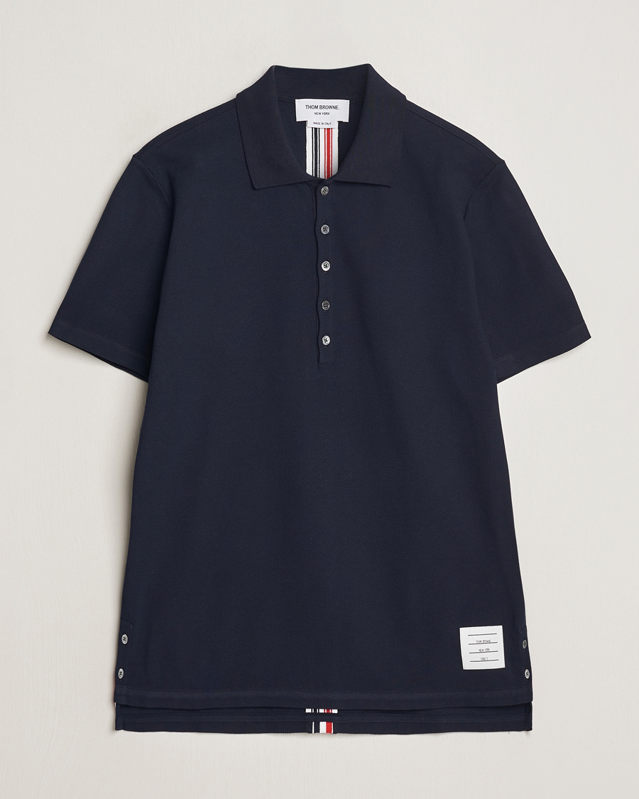 Miehet |  | Thom Browne | Relaxed Fit Short Sleeve Polo Navy