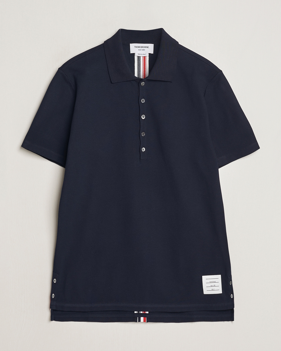 Mies | Pikeet | Thom Browne | Relaxed Fit Short Sleeve Polo Navy