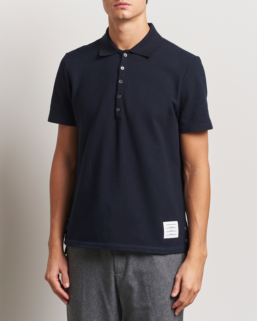 Mies | Pikeet | Thom Browne | Relaxed Fit Short Sleeve Polo Navy