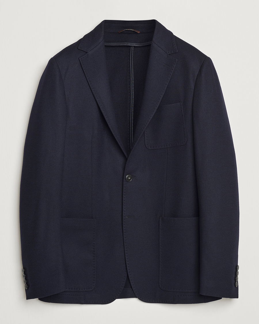 Mies | Pikkutakit | Canali | Soft Wool Jersey Blazer Navy