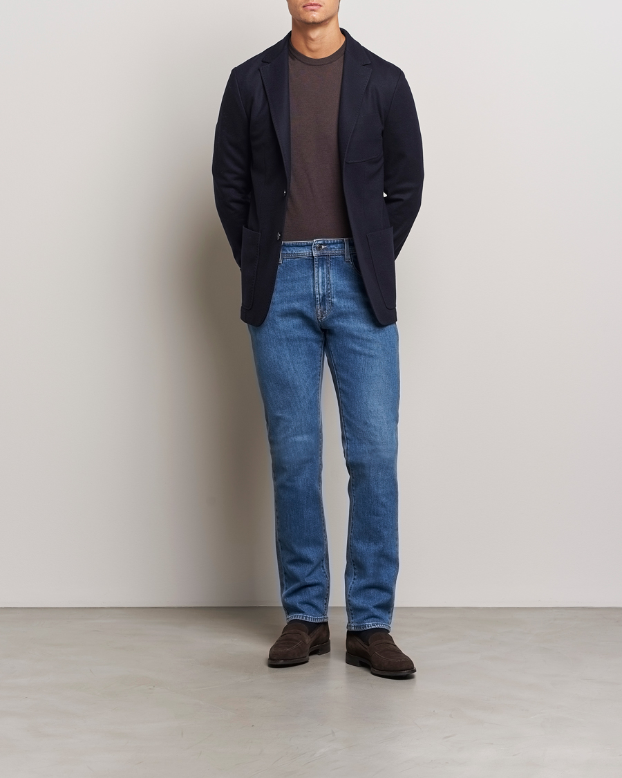 Mies | Pikkutakit | Canali | Soft Wool Jersey Blazer Navy