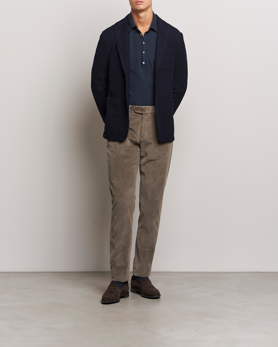 Mies | Pikkutakit | Canali | Structured Wool Jersey Blazer Navy