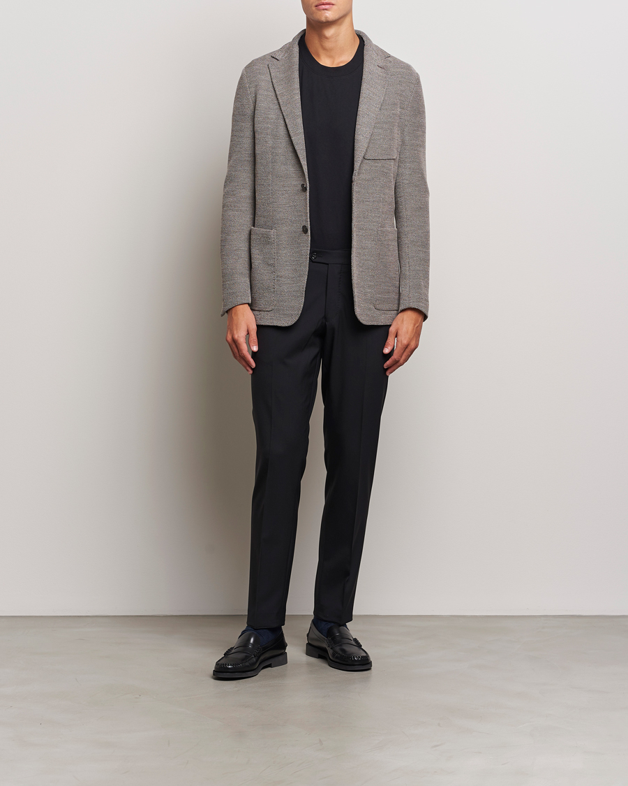 Mies | Pikkutakit | Canali | Structured Wool Jersey Blazer Beige