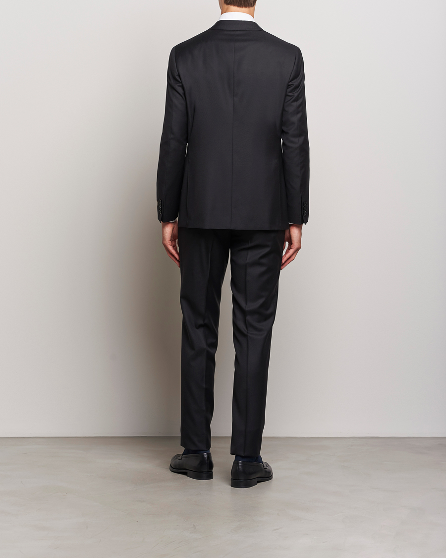 Mies | Puvut | Canali | Super 130s Wool Capri Suit Black