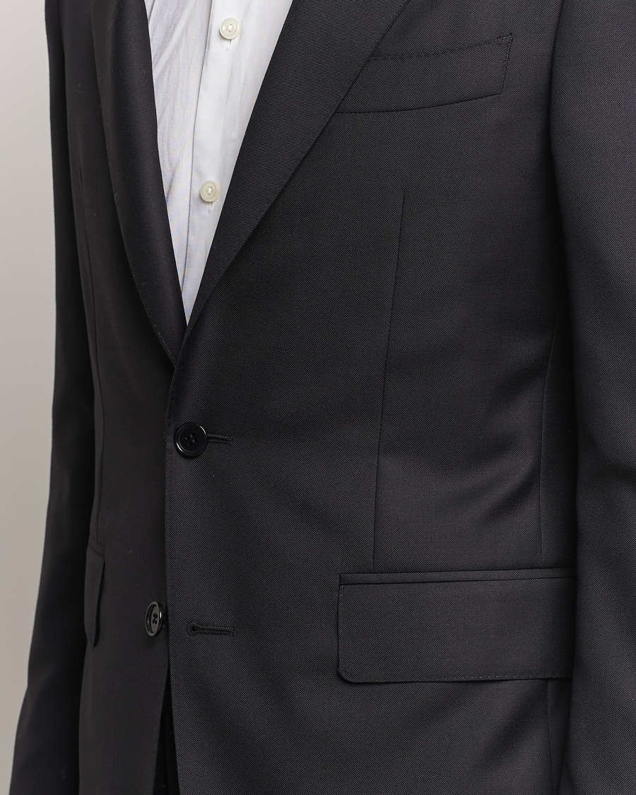 Mies | Puvut | Canali | Super 130s Wool Capri Suit Black