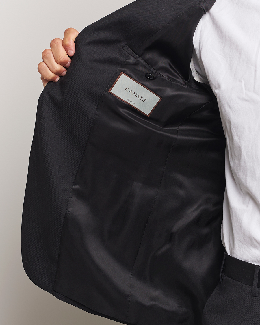 Mies | Puvut | Canali | Super 130s Wool Capri Suit Black