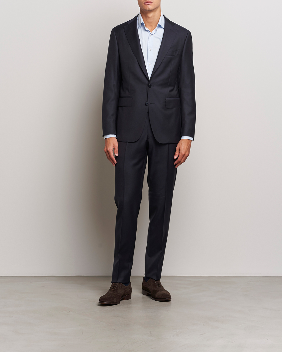 Mies | Puvut | Canali | Super 130s Wool Capri Suit Navy