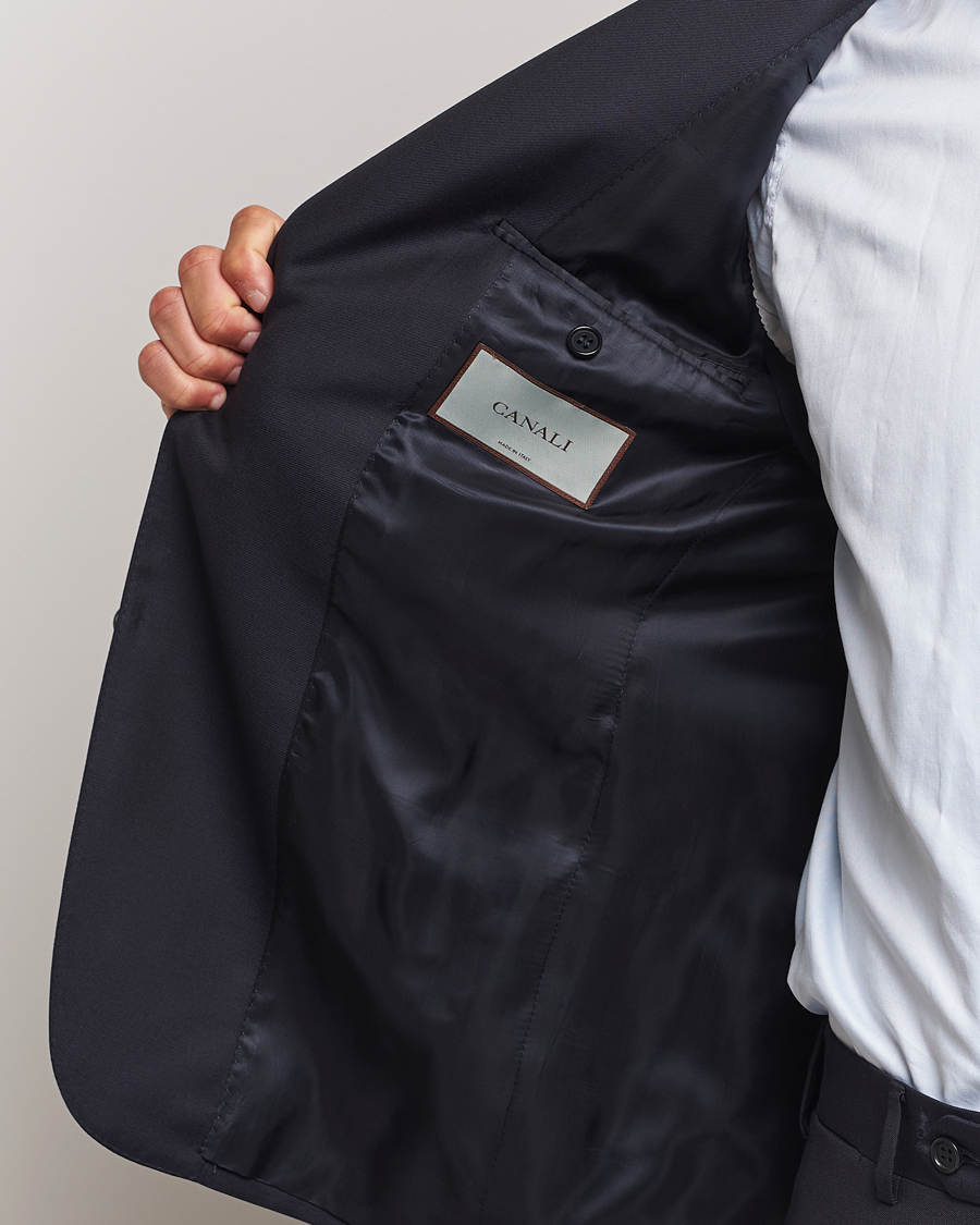 Mies | Puvut | Canali | Super 130s Wool Capri Suit Navy