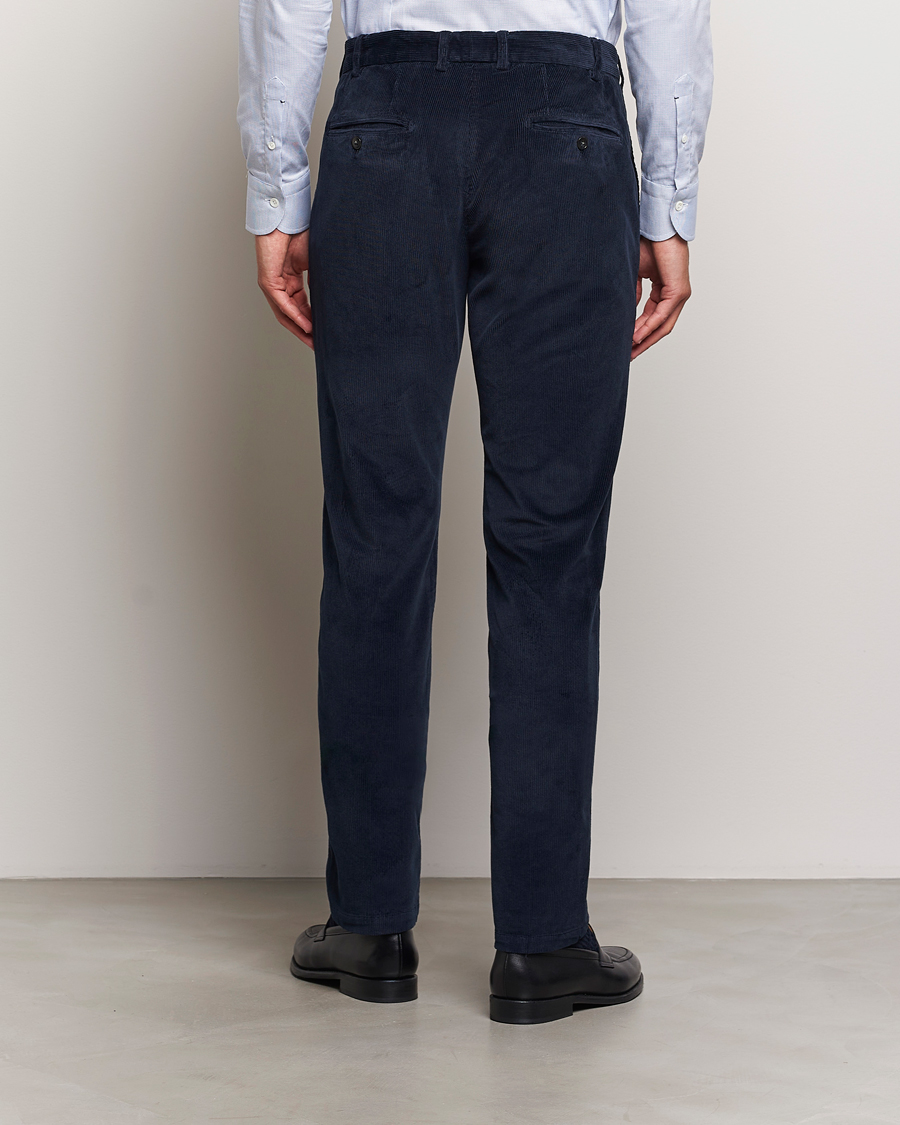 Mies | Housut | Canali | Slim Fit Corduroy Trousers Navy
