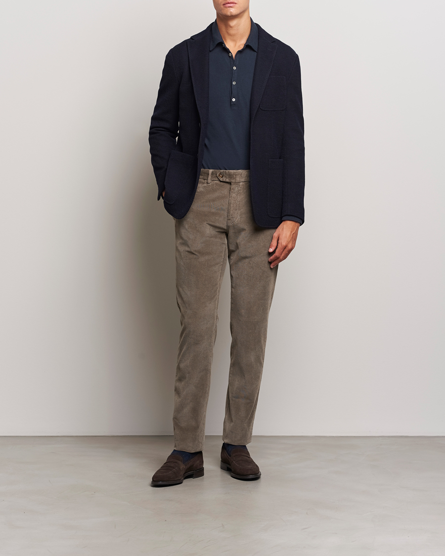 Mies | Housut | Canali | Slim Fit Corduroy Trousers Taupe