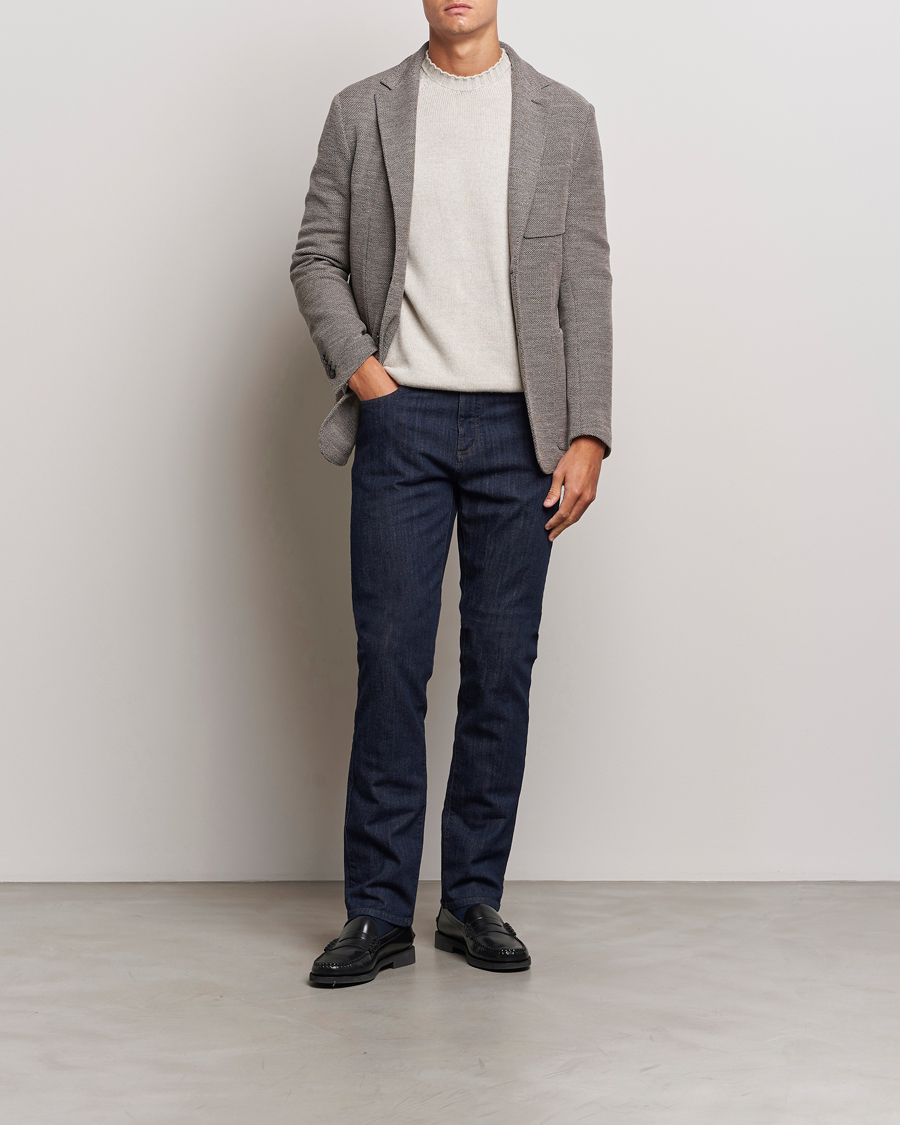 Mies | Farkut | Canali | Slim Fit Stretch Denim Dark Rinse