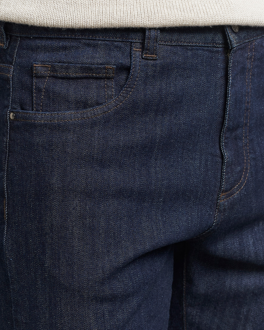 Mies | Farkut | Canali | Slim Fit Stretch Denim Dark Rinse