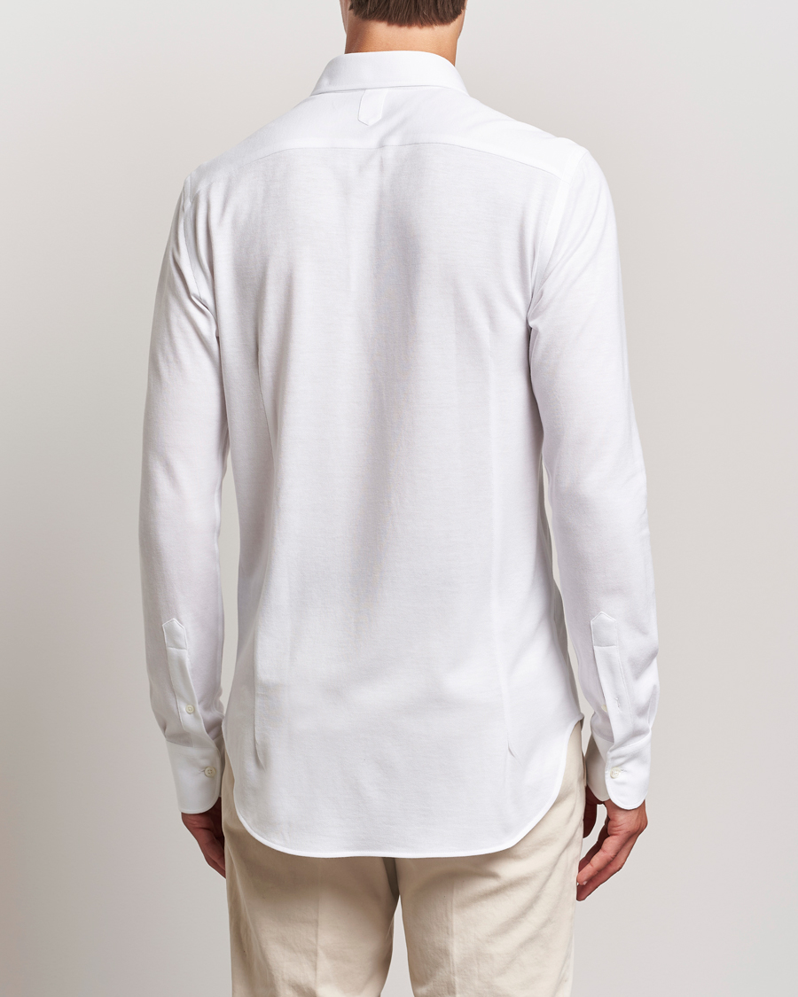Mies | Kauluspaidat | Canali | Slim Fit Stretch Piquet Shirt White