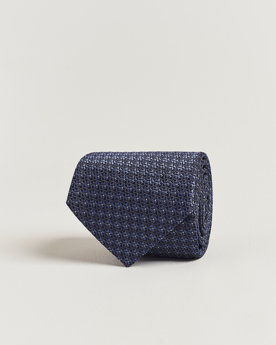 Mies | Canali Jacquard Silk Tie Navy | Canali | Jacquard Silk Tie Navy