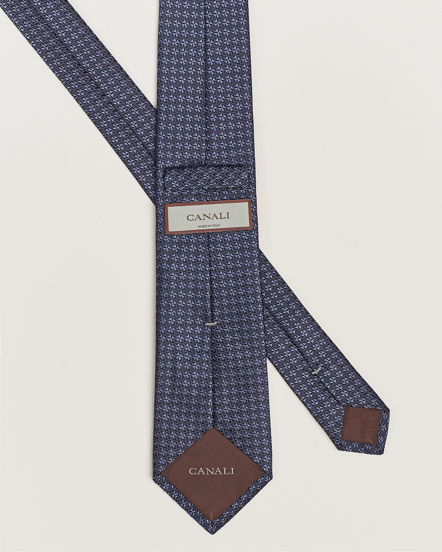 Mies | Canali Jacquard Silk Tie Navy | Canali | Jacquard Silk Tie Navy