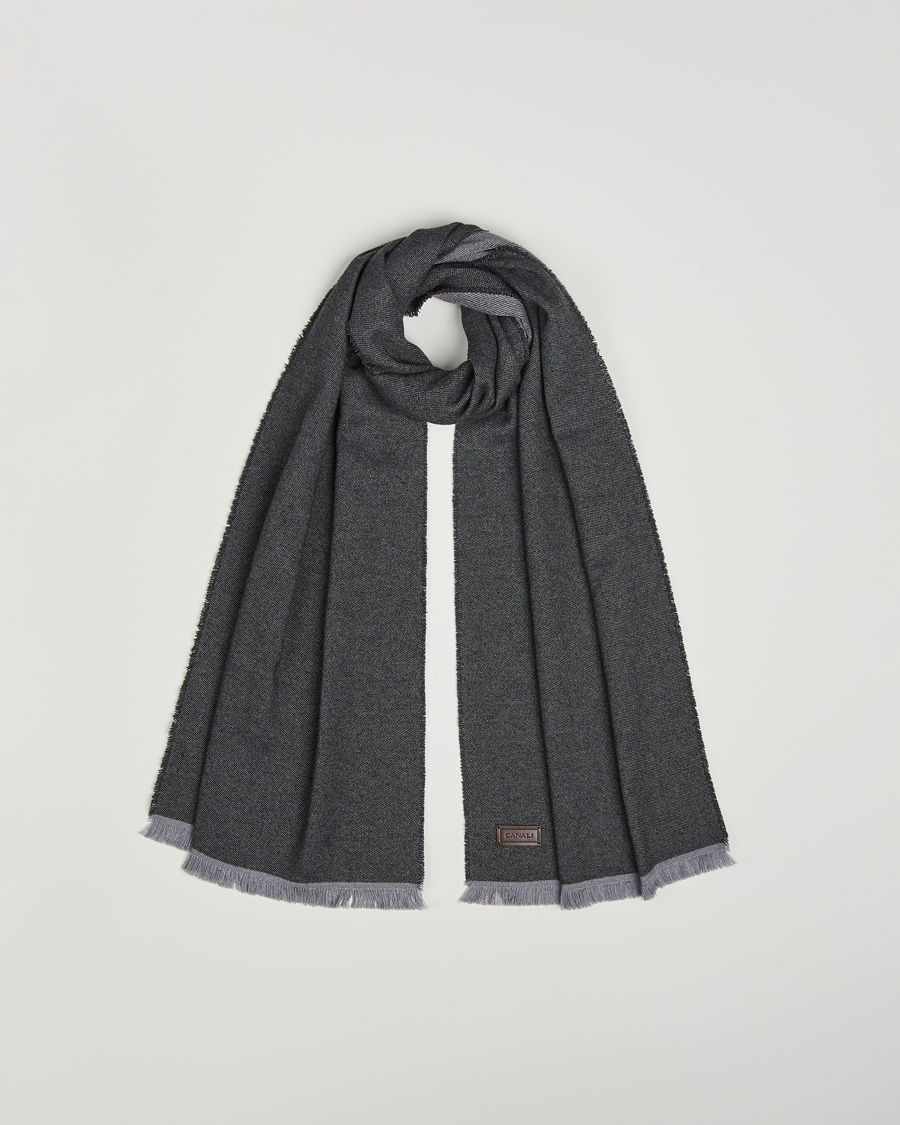Mies | Canali Wool/Cashmere Scarf Grey Melange | Canali | Wool/Cashmere Scarf Grey Melange