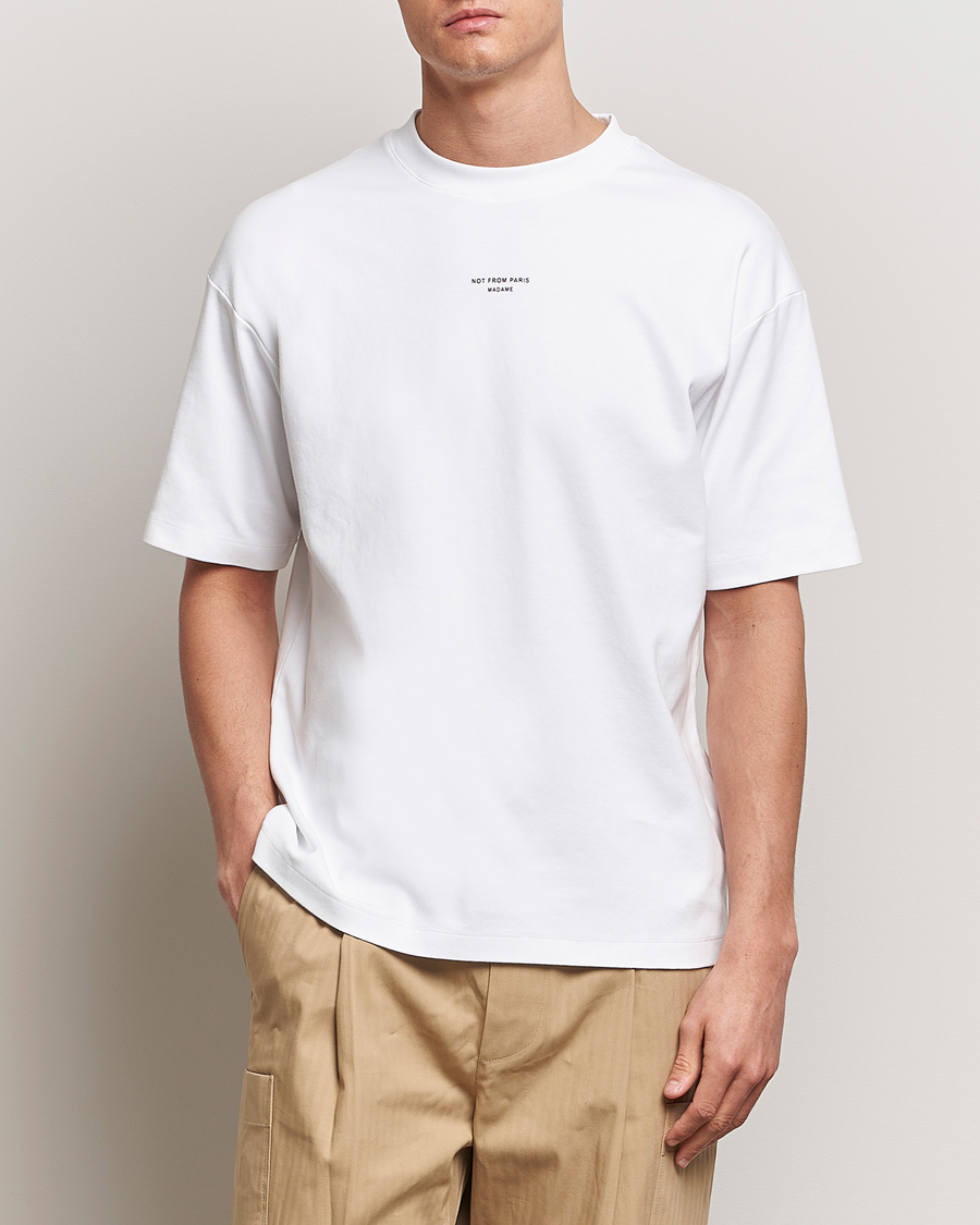 Mies | Uutuudet | Drôle de Monsieur | Classic Slogan T-Shirt Optic White