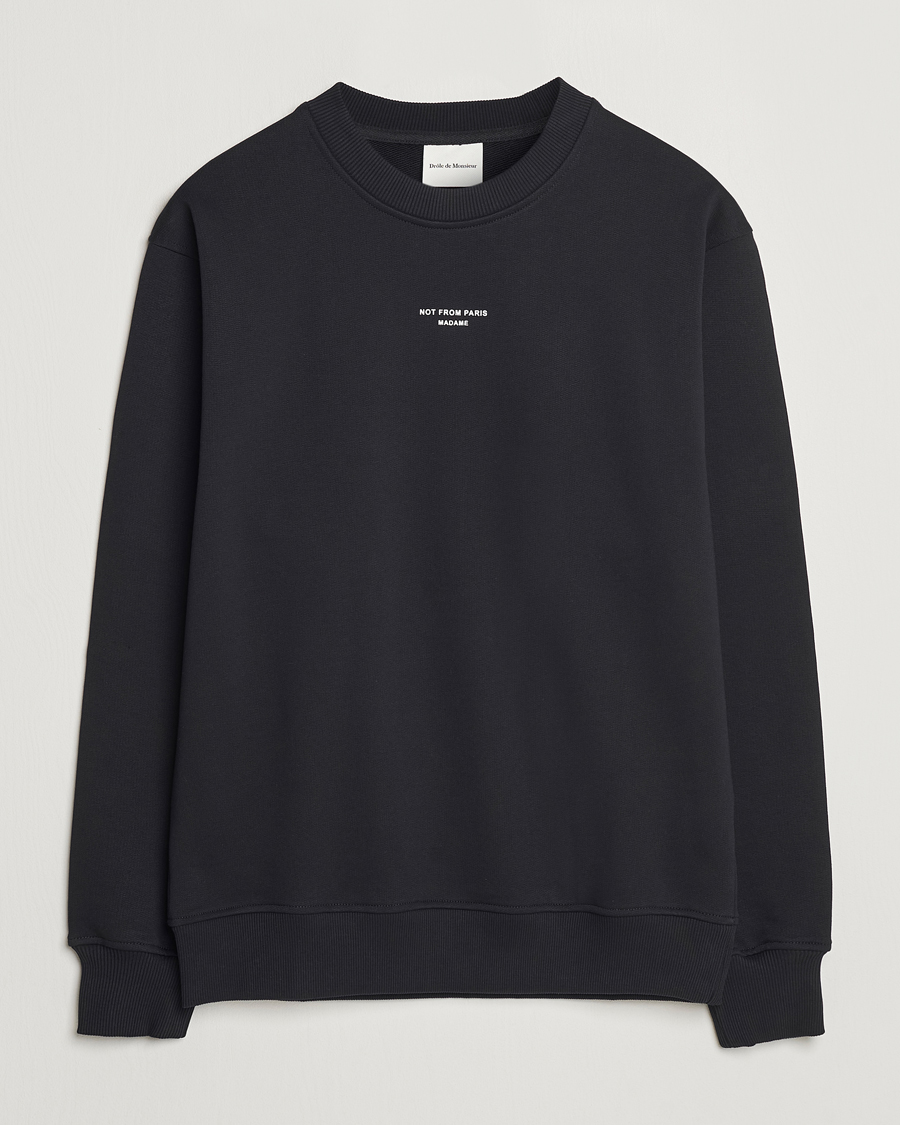 Mies | Puserot | Drôle de Monsieur | Classic Slogan Sweatshirt Black